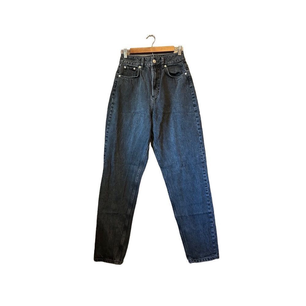 ASOS Denim Jeans Womens UK 26 High Rise Distressed Black Wash Y2K